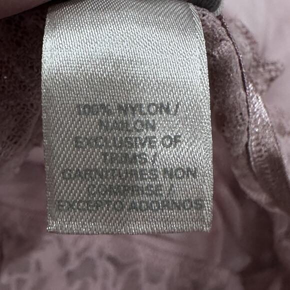 Vintage Victorias Secret Sleep Top Womens Large Pink Lace Babydoll Sheer Flowy - Picture 7 of 7